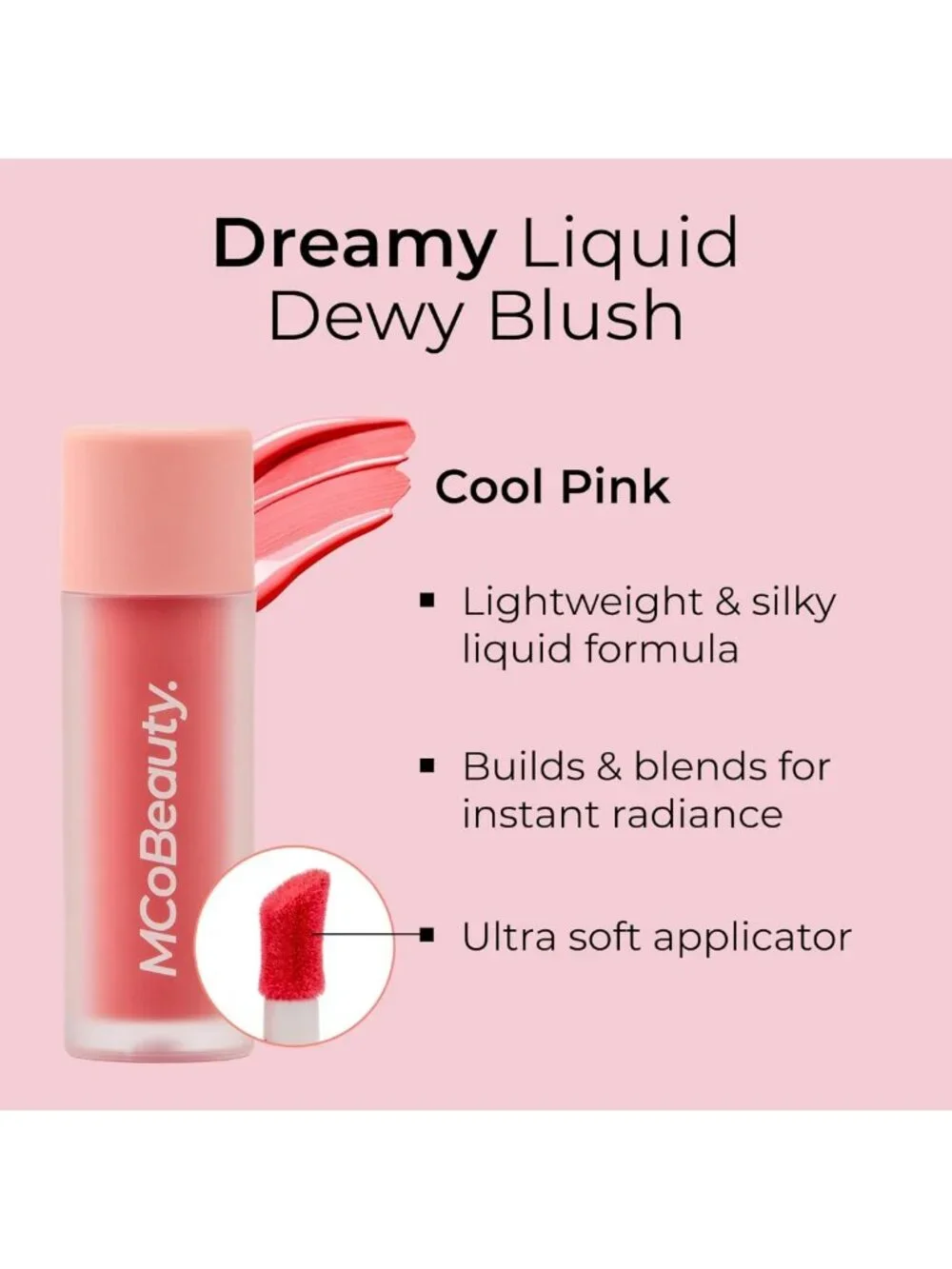 Dream Liquid Dewy Blush - Cool Pink, Hydrating Formula for Radiant Glow